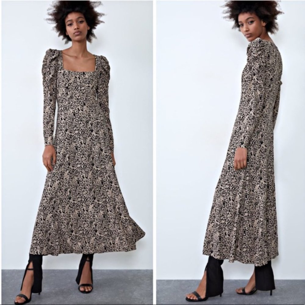 HOST PICK🎉 NWT ZARA Animal Print Maxi Dress 👗 - Picture 9 of 12